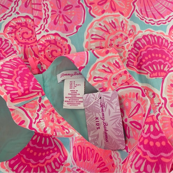TOMMY BAHAMA Girls Shift Dress With Hair Clip In Pink Agate Color- Reemoly - Picture 4 of 14